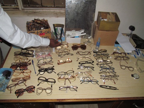 Glasses donated for hands-on student learning at the Department of Optometry
